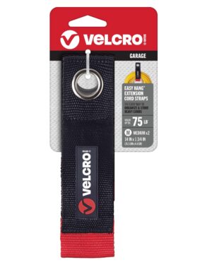 Velcro Easy Hang A Extension Cord Strap 1 3/4in x 14in BLACK M -2pack