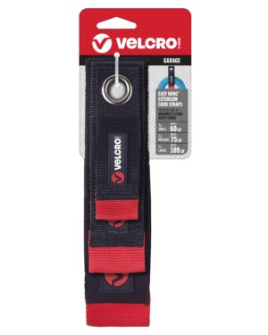 Velcro Easy Hang Extension Cord Strap S/M/L Multi-pack, Black