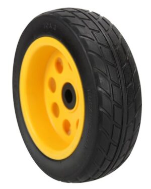 Rocknroller R-Trac Rear Wheel with Offset Hub - Yellow (2pk Replacement for R10, R12 Carts)
