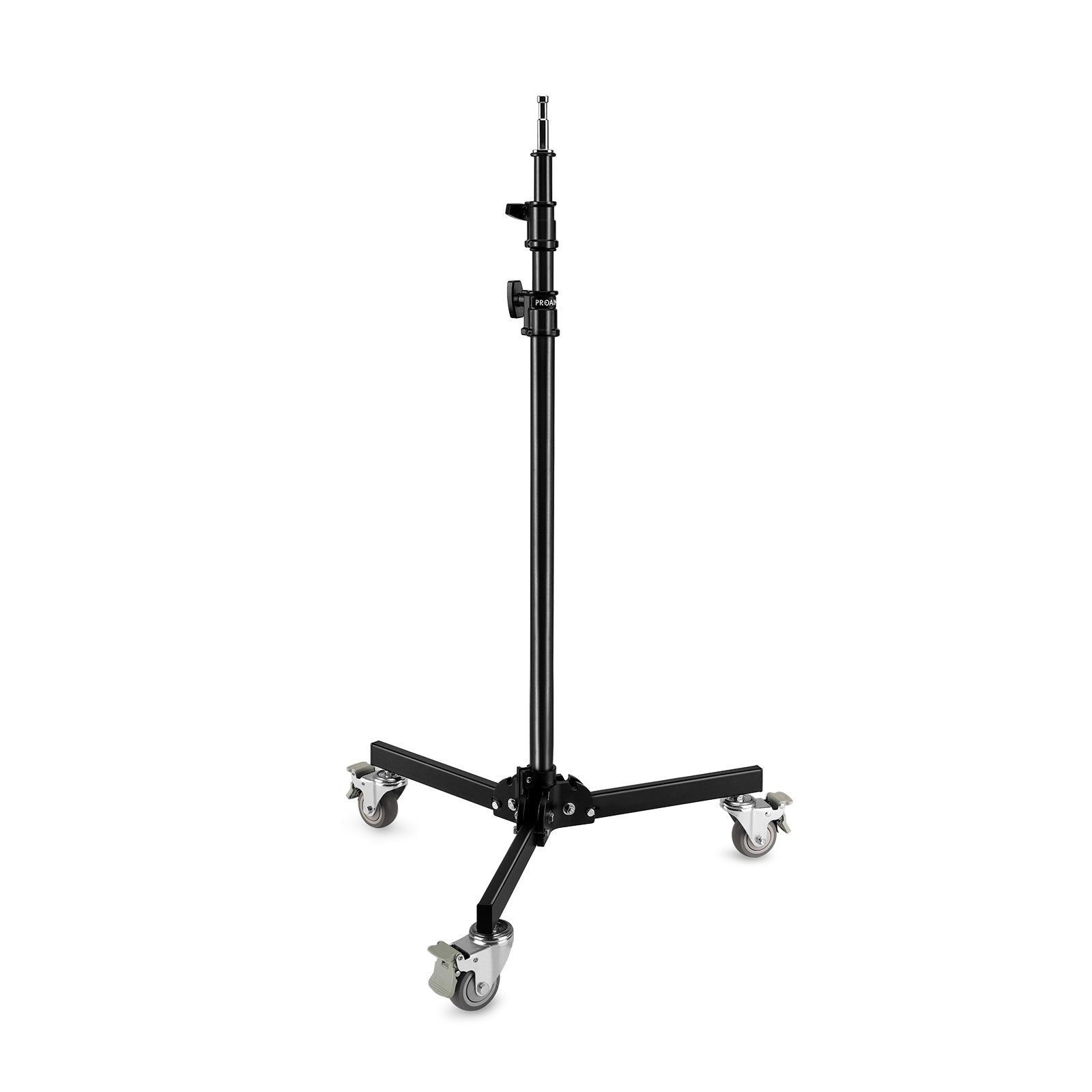 Proaim 5/8" Folding Wheel Base Stand for Lights & Studio Photography | Max. Height: 8.6 Feet