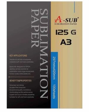 Asub 125g Dye Sublimation Paper A3 100pk