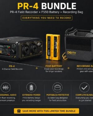 Deity Microphones PR-4 Portable 4-Input / 6-Track 32-Bit Float Field Recorder KIT