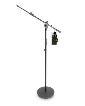 Gravity GMS2322B Mic Stand W/ Round Base & 2 Point Adj Telescoping Boom