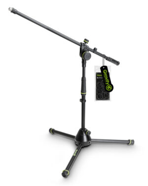 Gravity GMS4221B Short Microphone Stand W/ Folding Tripod Base & 2 Point Ad Boom