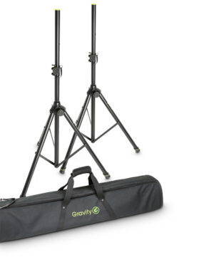 Gravity GSS5211BSET1 Set Of 2 Aluminium Speaker Stands W/ Carrying Bag