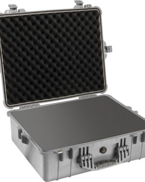 Pelican 1600 Case with Foam - Silver