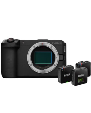 Canon EOS R6 V Body with RØDE Wireless GO (Gen 3) Compact Microphone System