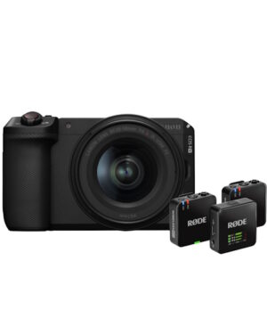 Canon EOS R6 V with RF 20-50mm f/4L IS USM PZ and RØDE Wireless GO (Gen 3) Compact Microphone System