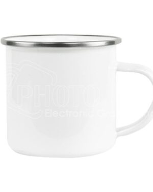 Orca Coatings 12 oz. Fine Enamel Cup w/Silver Lip w/Iindividual Box