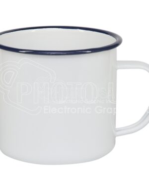 Orca Coatings 12 oz. Fine Enamel Cup w/Blue Lip w/Iindividual Box