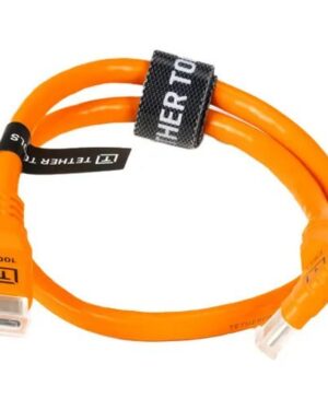 Tether Tools Pro Optima 10G USB-C 51cm Straight To Right Angle Orange Cable