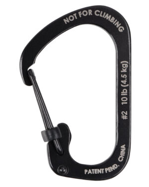Nite Ize SlideLock Carabiner - #2 / Black / Stainless Steel