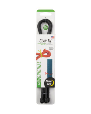 Nite Ize Gear Tie Reusable Rubber Twist Tie - 18 Inch / 2 Pack / Black