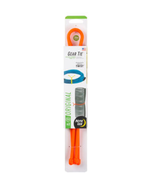 Nite Ize Gear Tie Reusable Rubber Twist Tie - 24 Inch / 2 Pack / Bright Orange