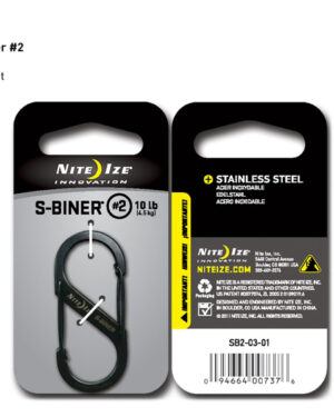Nite Ize S-Biner Dual Carabiner - #2 / Black / Stainless Steel