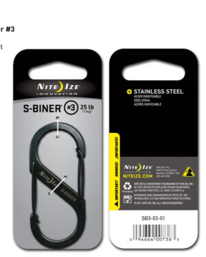 Nite Ize S-Biner Dual Carabiner - #3 / Black / Stainless Steel