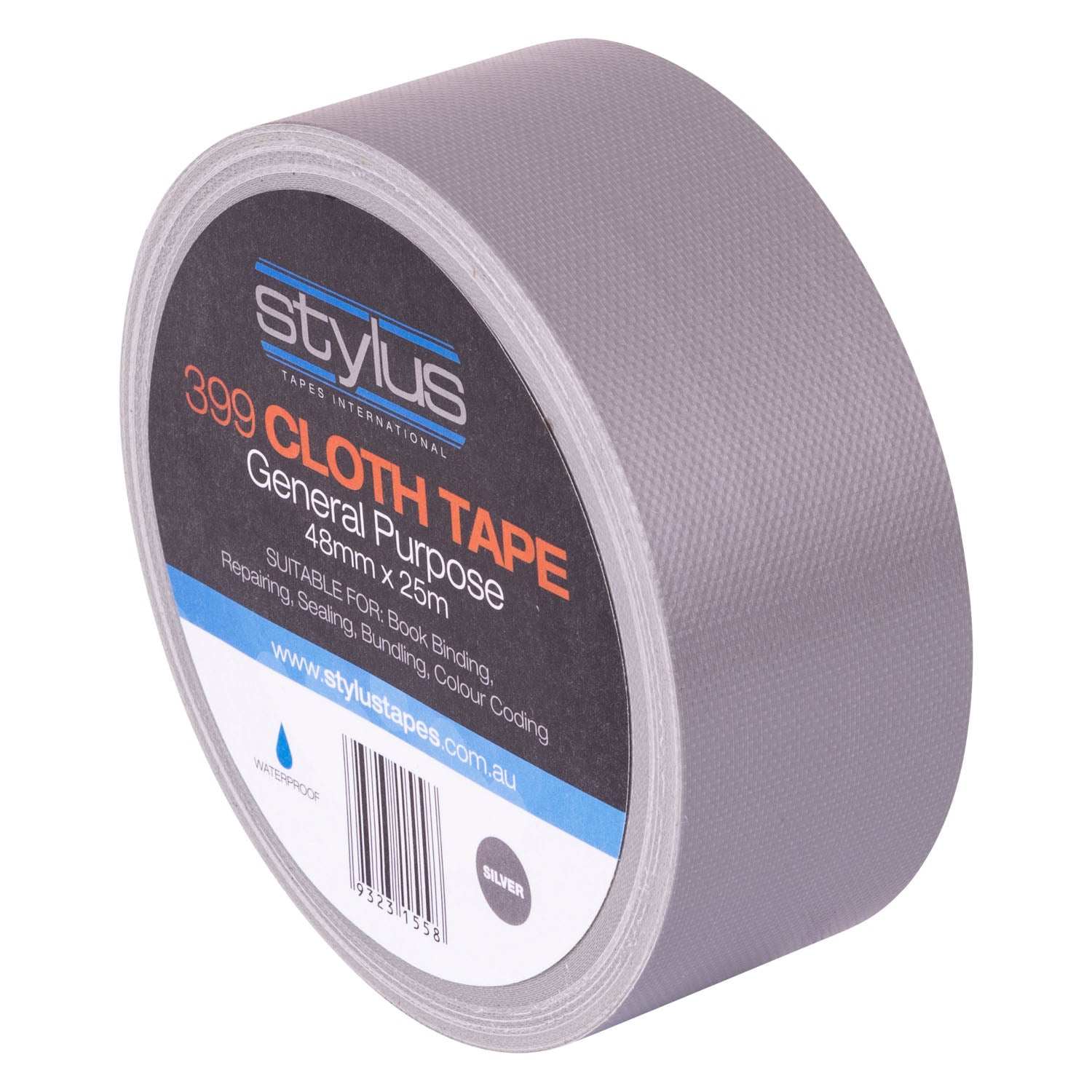 Stylus 399 Retail General Purpose Clot Silver 48mm x 25m