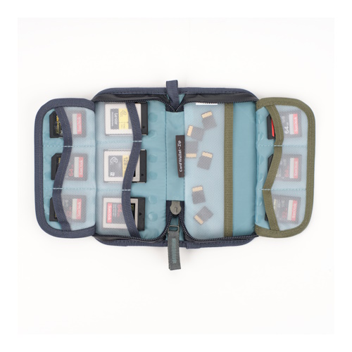 Shimoda Card Wallet, Zip - Blue - Image 3