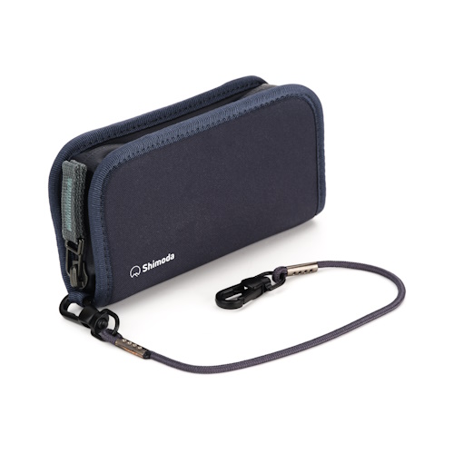 Shimoda Card Wallet, Zip - Blue