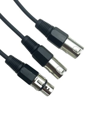 ACLINKER XLR F to 2 XLR M Signal Cable 3m