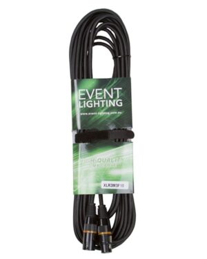 Event Lighting XLR3M3F10 - 3 Pin DMX Cable (10m)