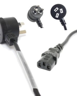 DL IEC Power Lead with Piggyback 10m