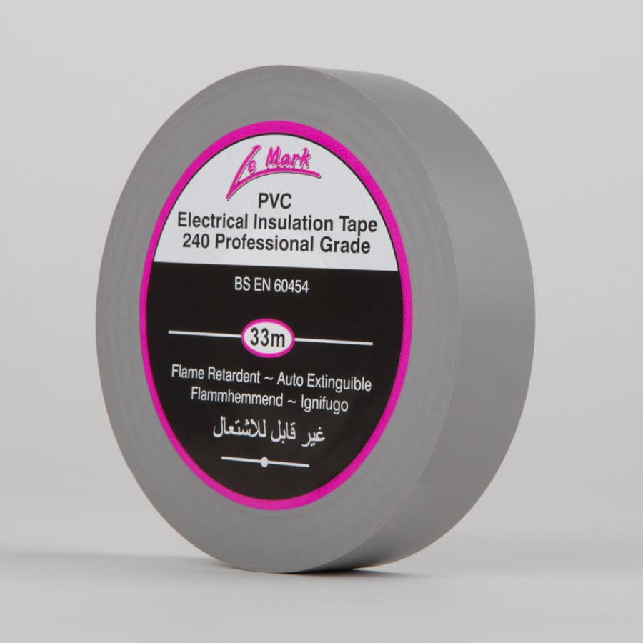 Le Mark PVC Electrical Tape 19mm x 33m - Grey