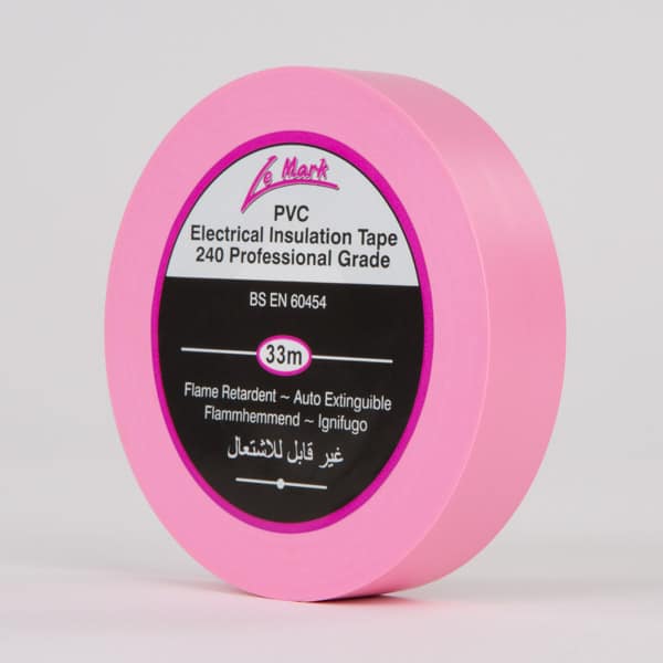 Le Mark PVC Electrical Tape 19mm x 33m - Pink
