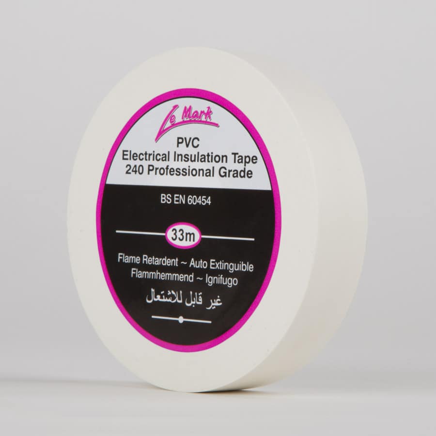 Le Mark PVC Electrical Tape 19mm x 33m - White