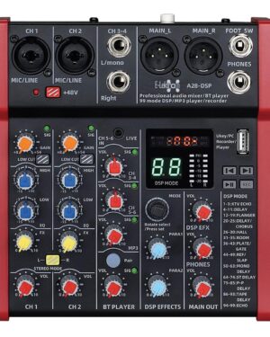 E-lektron A28-DSP DSP Bluetooth Mixer 6 Channel