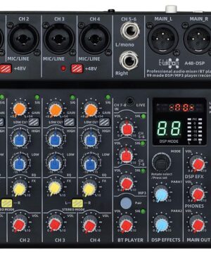 E-lektron A48-DSP DSP Bluetooth Mixer 8 Channel