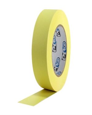 Pro Tapes Pro 46 Yellow Colored Crepe Paper Masking Tape 25mm x 54m with 75mm core