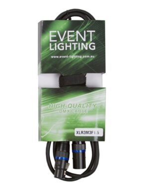 Event Lighting XLR3M3F1.5 - 1.5m XLR 3pin male/female DMX CABLE