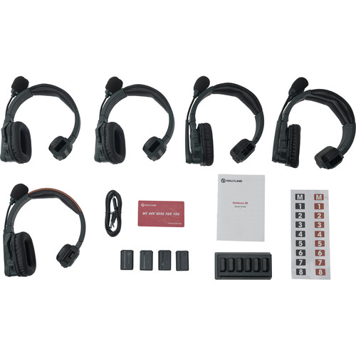 Hollyland Solidcom SE Global 5S 5-Person Full-Duplex Single-Ear Noise-Canceling Headset Intercom System - Image 2
