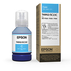 Epson UltraChrome T49N Dye Sub Cyan Ink Bottle 140ml
