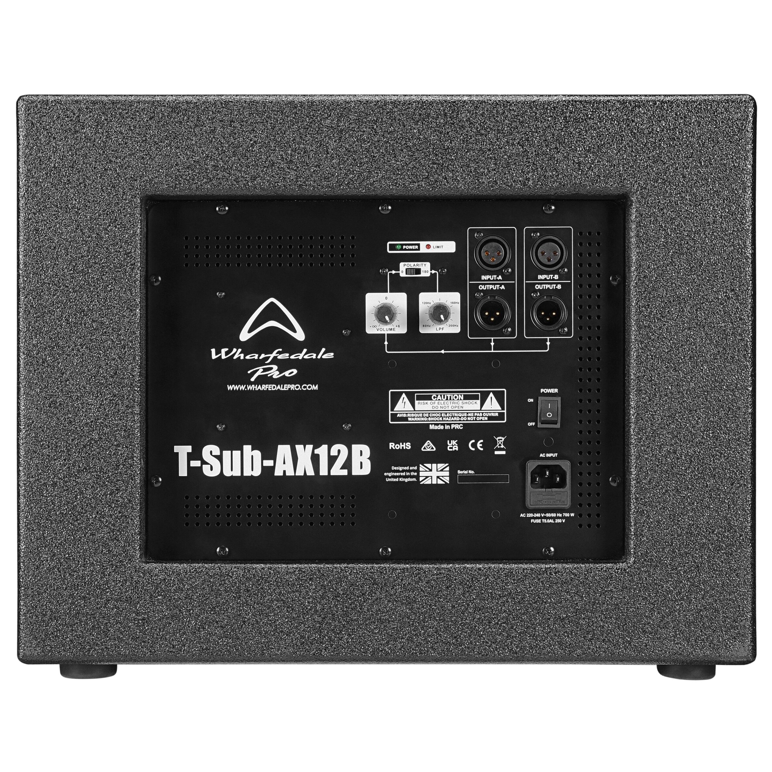 Wharfedale Pro TSUBAX12B Subwoofer Active 1x12" 500W Continous 1000W Peak - Image 5