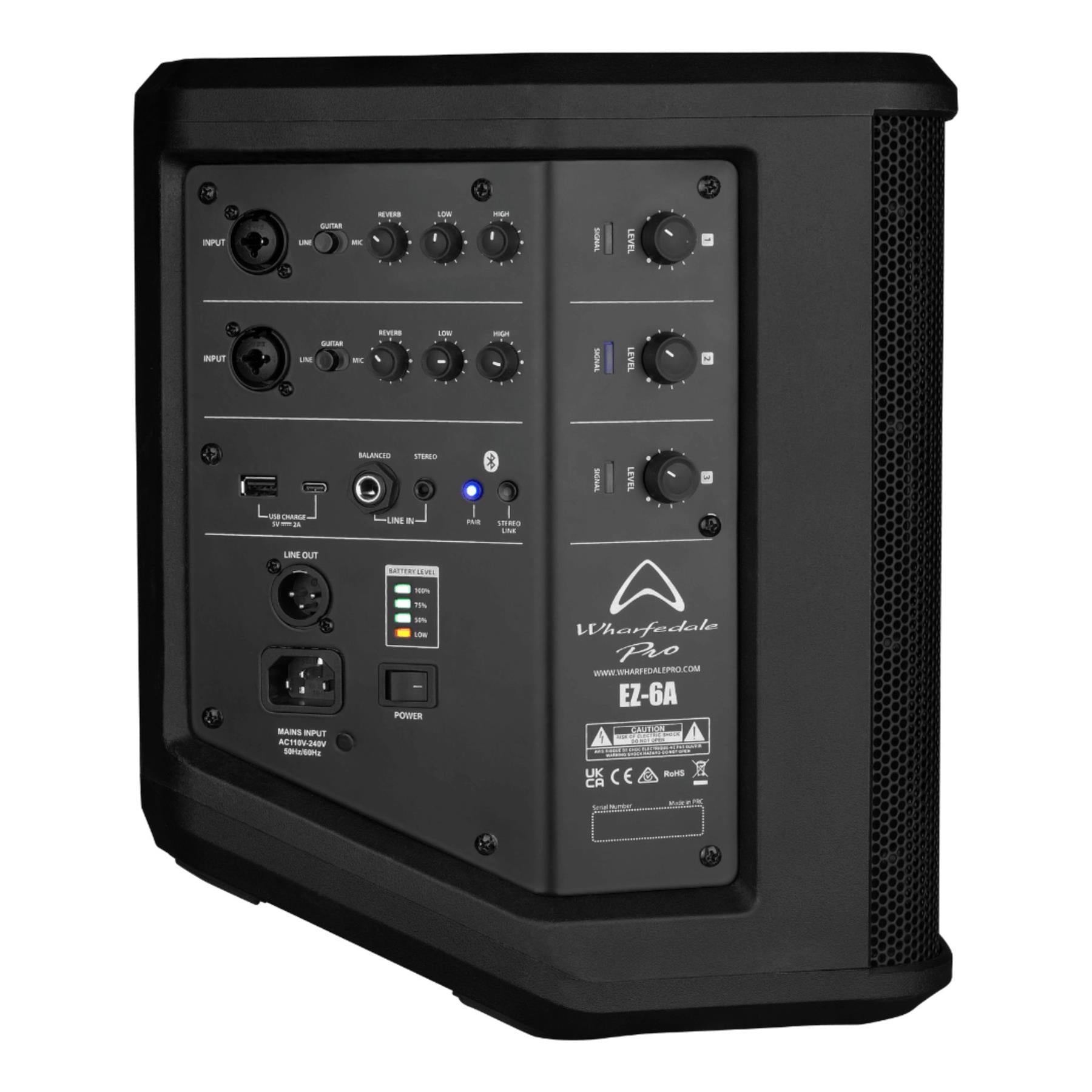 Wharfedale Pro EZ-6A 6.5" 100W Battery Powered Portable Bluetooth PA Speaker - Image 2