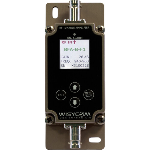 Wisycom BFA-B-F2 Wideband Antenna Amplifier with Remoted-Controlled Filters and BNC Connectors (430 to 960 MHz)