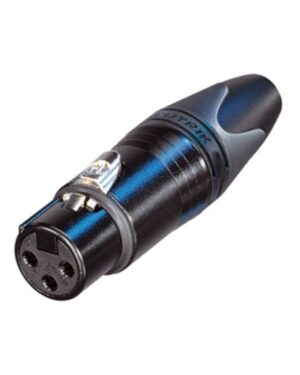Neutrik NC3FXX-B XLR-F Connector - Black with Gold Contacts