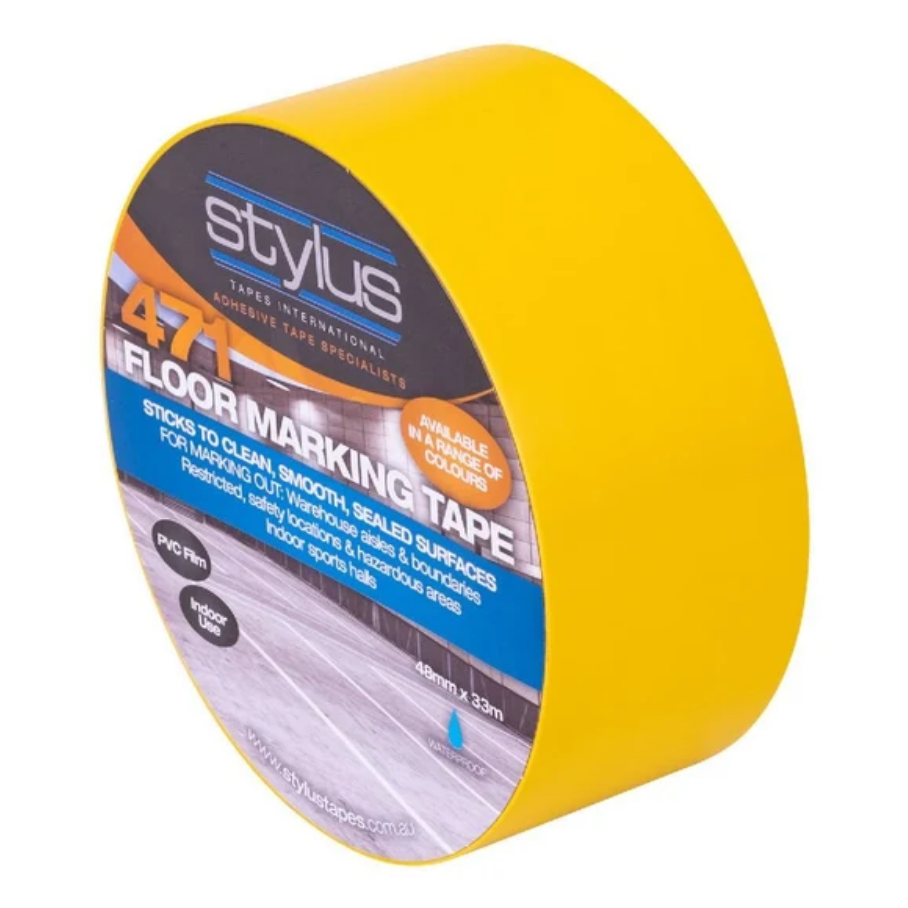 Stylus 471 PVC Floor Marking Yellow 48MM X 33M