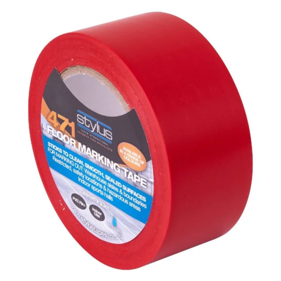 Stylus 471 PVC Floor Marking Red 48MM X 33M