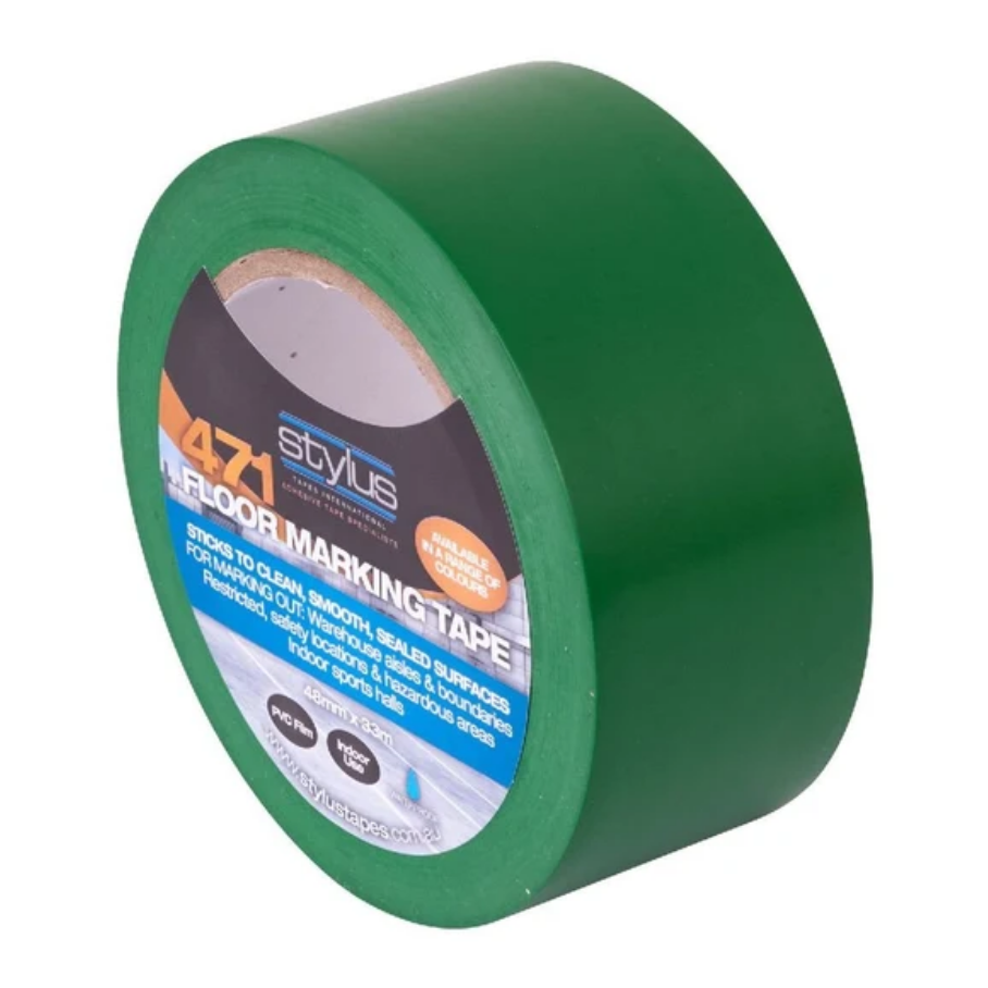 Stylus 471 PVC Floor Marking Green 48MM X 33M