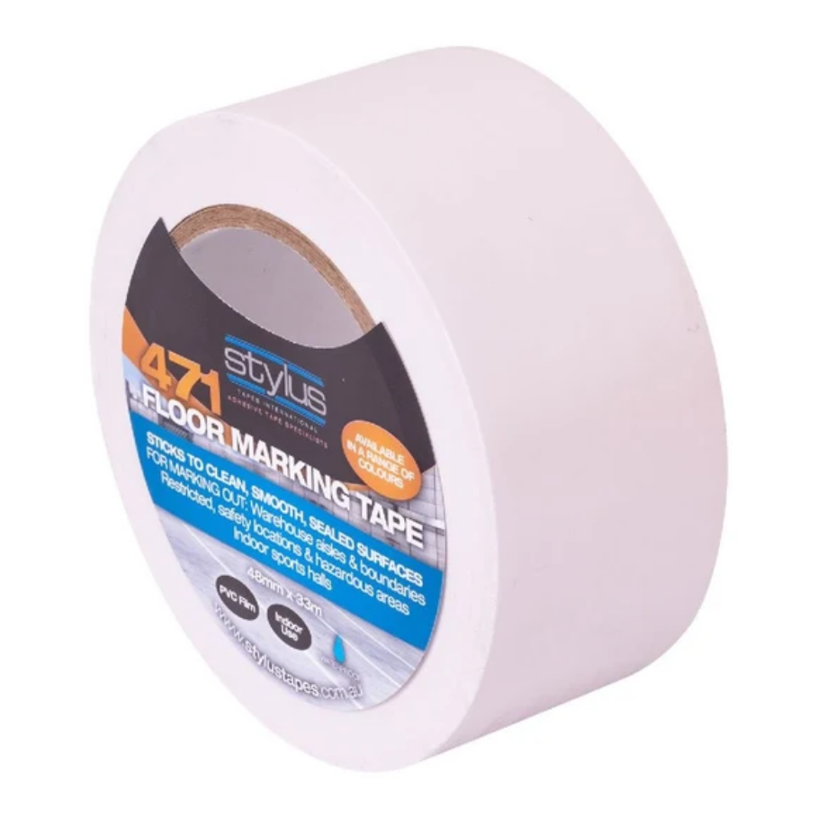 Stylus 471 PVC Floor Marking White 48MM X 33M