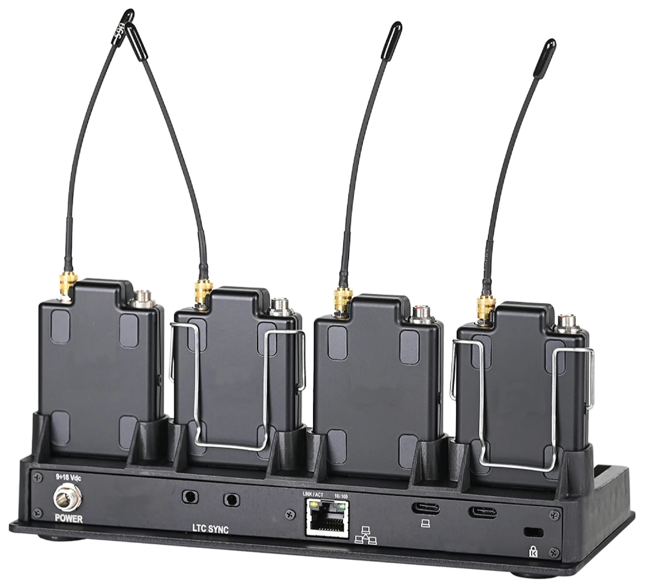Wisycom LBC61 - Multiple battery charger - 4x slots for MTP61 XL + 4x slots for XL batteries - Image 2